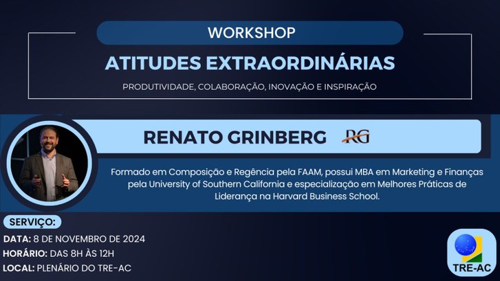 Evento com Renato Grinberg inaugura série de palestras voltadas ao desenvolvimento e inovação na...